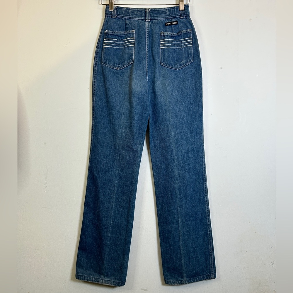 Vintage Fancy Props Ultra High Waist Jeans c 1970's Size 26